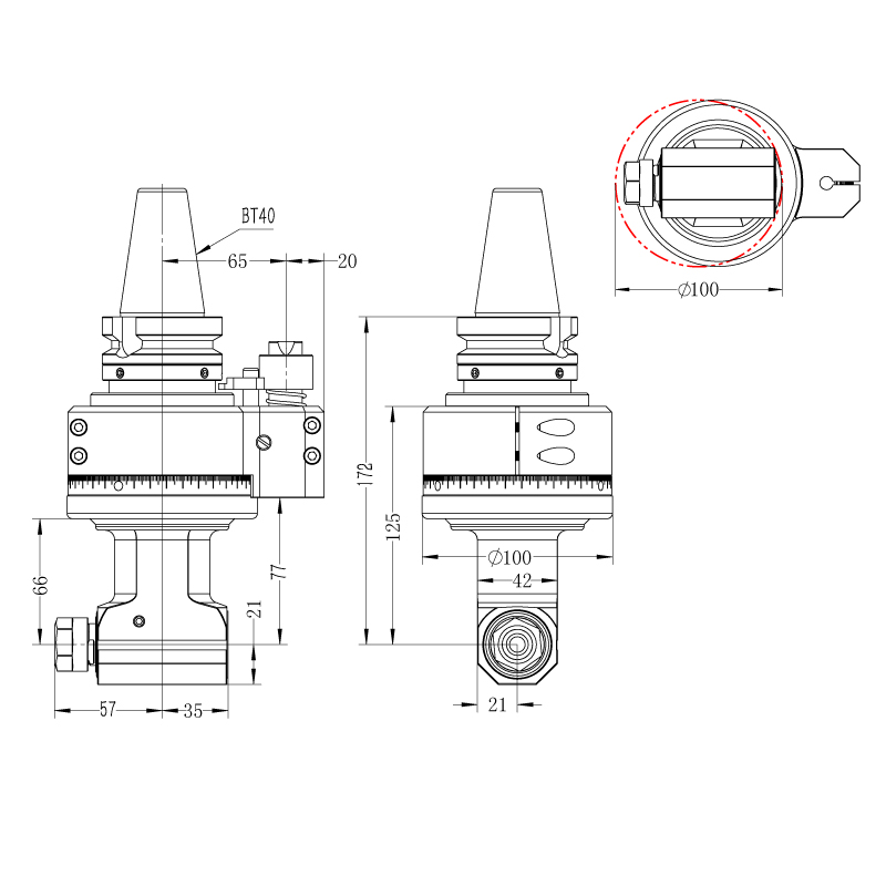 DK90-BT40-ER16-66 结构图