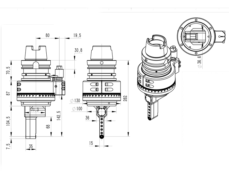 DK90-HSK100A-DC04-L68角度头外形尺寸图